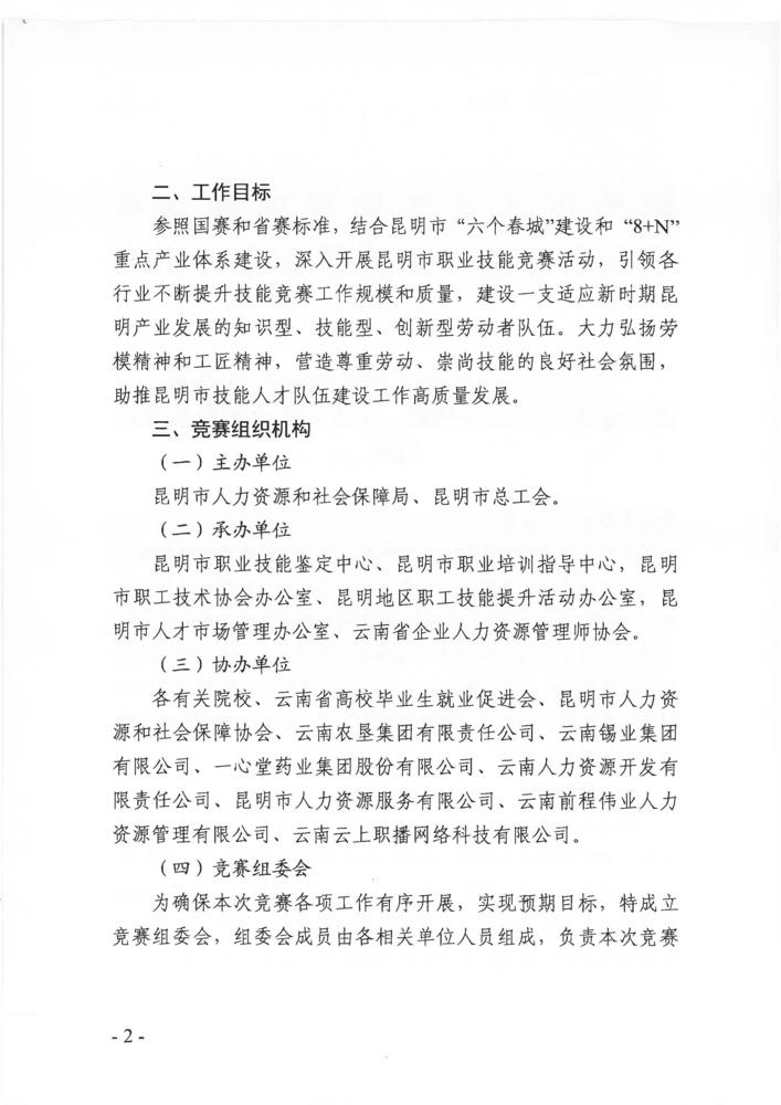 关于举办2023年昆明市职业技能竞赛暨企业人力资源管理师、劳动关系协调员竞赛的通知_页面_02.jpg